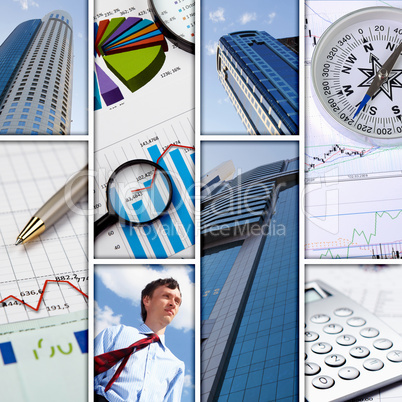 Financial and business charts and graphs