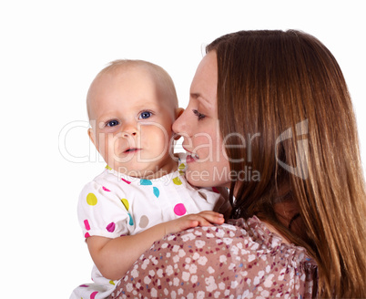 Young mother with little daughter