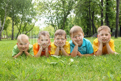 Group of children in the park