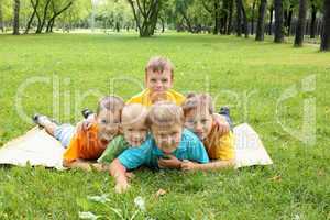 Group of children in the park