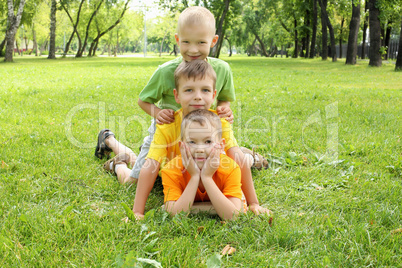 Group of children in the park