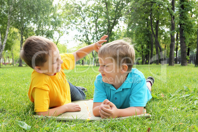 Group of children in the park