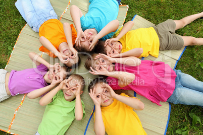 Group of children in the park