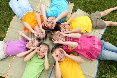 Group of children in the park