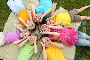 Group of children in the park