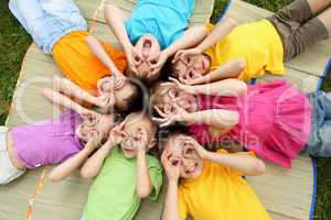 Group of children in the park