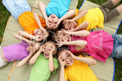 Group of children in the park