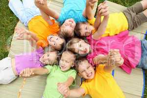 Group of children in the park