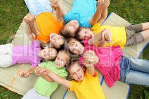 Group of children in the park