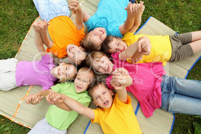 Group of children in the park