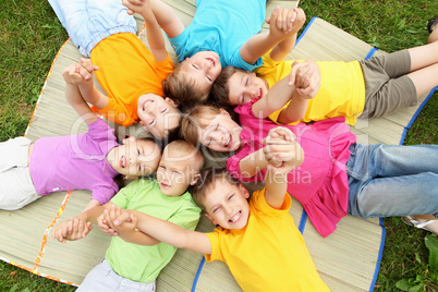 Group of children in the park