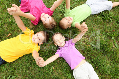 Group of children in the park