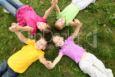 Group of children in the park