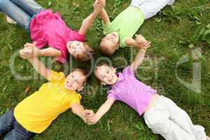 Group of children in the park