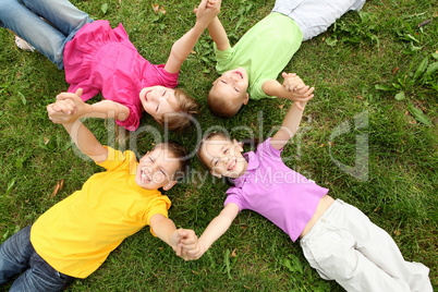 Group of children in the park