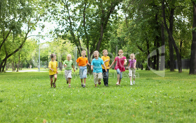 Group of children in the park