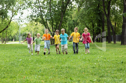 Group of children in the park