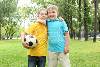 Two boys in the park