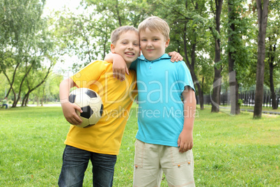 Two boys in the park