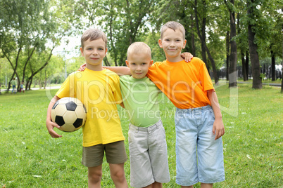 Three boys in the park