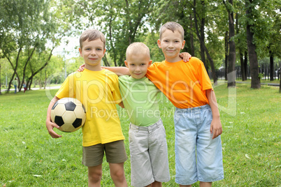 Three boys in the park