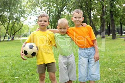 Three boys in the park