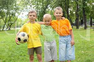 Three boys in the park