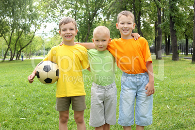 Three boys in the park