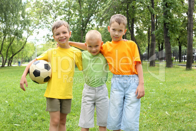 Three boys in the park