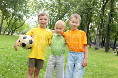 Three boys in the park