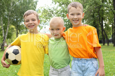 Three boys in the park