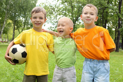 Three boys in the park