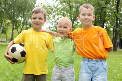 Three boys in the park