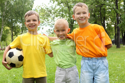 Three boys in the park