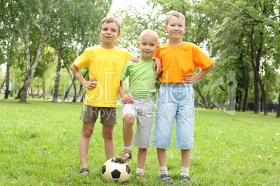 Three boys in the park