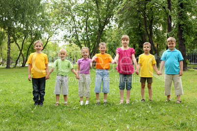 Group of children in the park