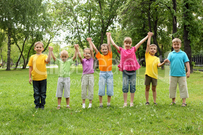 Group of children in the park