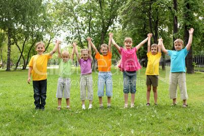 Group of children in the park