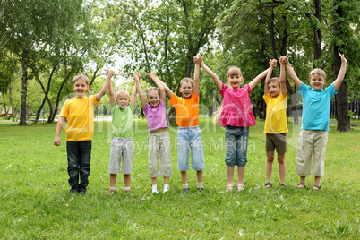 Group of children in the park