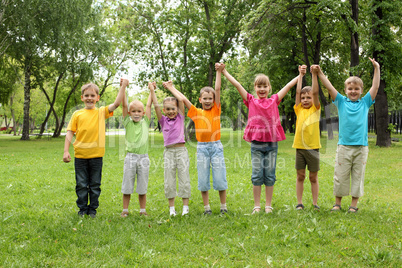 Group of children in the park