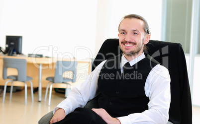 business man in his office
