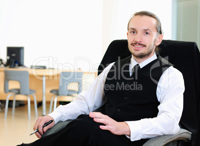 business man in his office