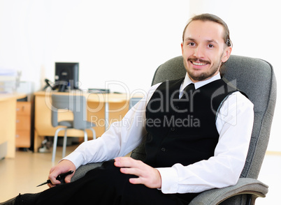 business man in his office