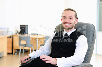 business man in his office