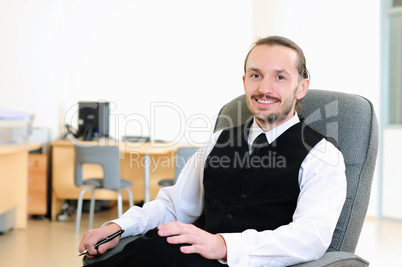 business man in his office