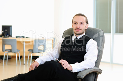 business man in his office