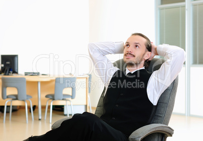 business man in his office