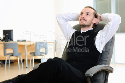 business man in his office