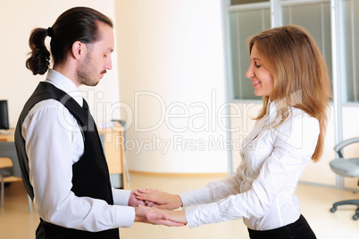 young girl claps her hands