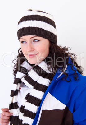 young pretty woman wearing hat